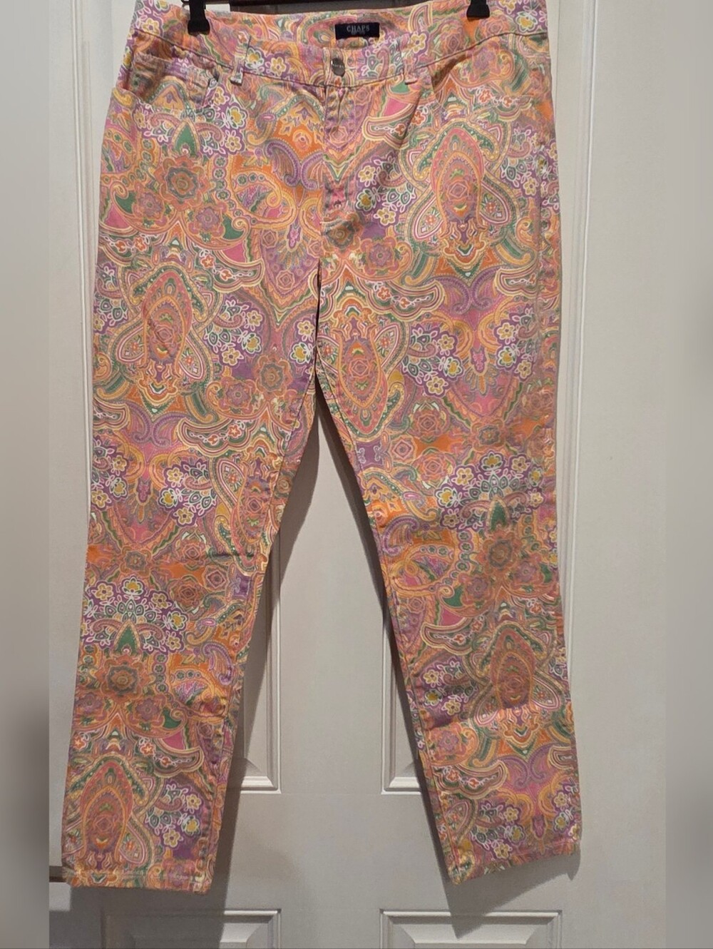 Chaps Vintage Colorful Vibrant Paisley Jeans Women's 16